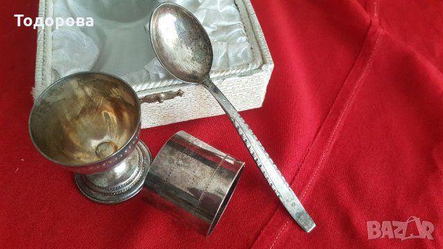 Моно комплект-посребрени изделия-, снимка 4 - Антикварни и старинни предмети - 25383597