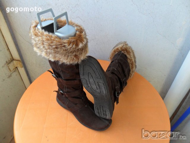 дамски ТОПЛИ БОТУШКИ ЕКО ВЕЛУР 39 - 40, GOGOMOTO.BAZAR.BG , снимка 16 - Дамски ботуши - 9462803
