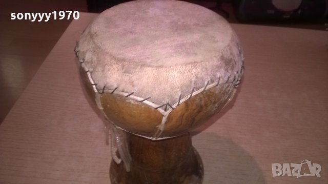 тарамбука-масивна-дърво/кожа-внос швеицария-18х13см, снимка 4 - Колекции - 24490986