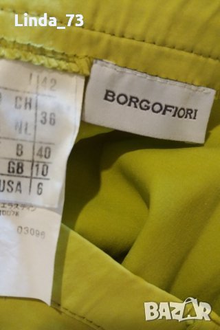Дам.пола-"BORGOFIORI"-/ацетат+полиамид+ликра/-цвят-гущерово зелена. Закупена от Италия., снимка 4 - Поли - 21942753