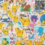 40 бр Покемон Pikachu Pokemon Пикачу самозалепващи лепенки стикери за украса декор картонена торта , снимка 2