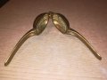 антика-масивна орехотрошачка-мед/месинг-17х5см-внос швеицария, снимка 8