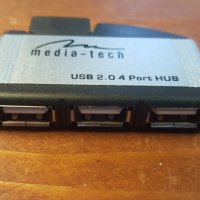 USB Hub media tech usb 2.04 port hub, снимка 2 - Друга електроника - 24095369