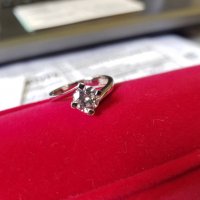 Годежен пръстен с диамант, снимка 2 - Пръстени - 23139914