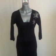 Дамска рокля Кики Рики с гол гръб черна памук, снимка 1 - Рокли - 15303519