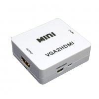 VGA към HDMI преходник, конвертор, адаптер,  1080p HDTV, снимка 2 - Плейъри, домашно кино, прожектори - 23493943