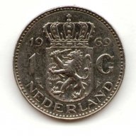 Netherlands-1 Gulden-1969-KM# 184a-Juliana , снимка 1 - Нумизматика и бонистика - 6987341