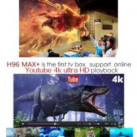 Жироскоп Гласов Контрол Android8.1 TV Box H96 MAX+ 4GBRAM 32GBROM 4K 3D V9 ULTRA WIDE HD WiFi HDR10+, снимка 11 - Плейъри, домашно кино, прожектори - 22634268