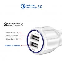 12 - 24V 18W бързо зарядно Quick Charge 3.0 / QC 3.0 за GSM / смартфон , снимка 1 - Оригинални зарядни - 21106649