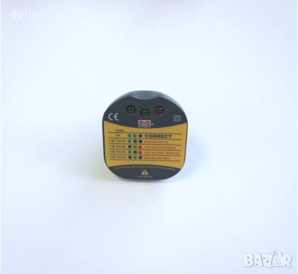 Тестер за проверка на контакти MASTECH MS6860D (фаза, нула, заземяване), снимка 1
