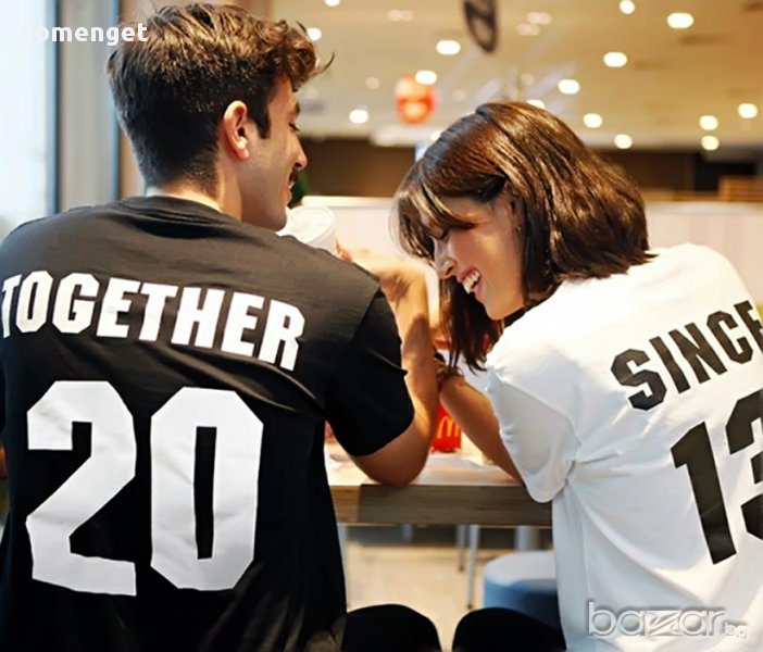 ЗА ВЛЮБЕНИ! TOGETHER SINCE LOVE тениски! Поръчай модел с ТВОЯ СНИМКА или идея!, снимка 1