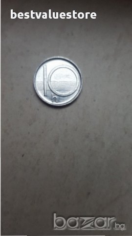 Монета 10 Чешки Хелера 1995г. / 1995 10 Czech Hellers Coin KM# 6