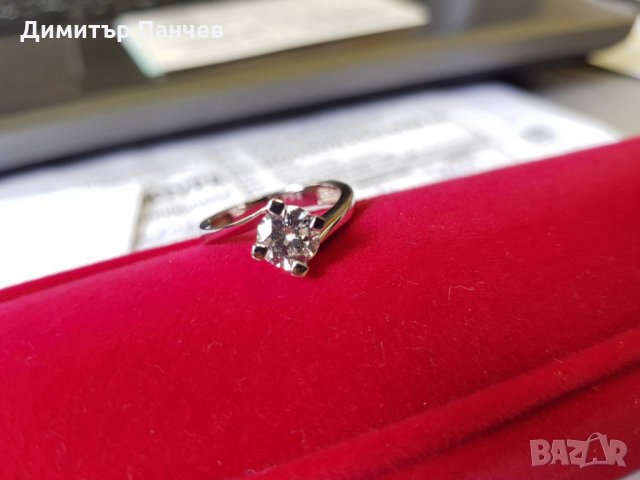 Годежен пръстен с диамант, снимка 2 - Пръстени - 23139914