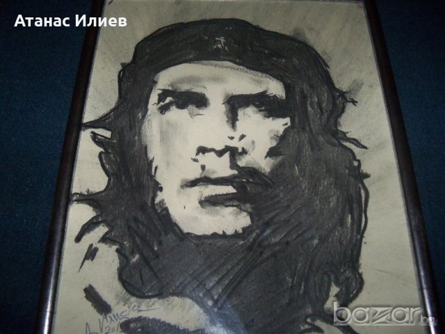 Портрет на Че Гевара, художник Десислава Илиева, снимка 4 - Картини - 19949039