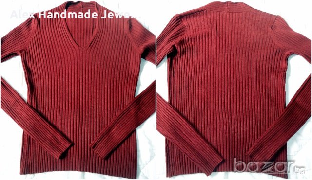 Блуза/пуловер цвят бордо, снимка 2 - Блузи с дълъг ръкав и пуловери - 19526380
