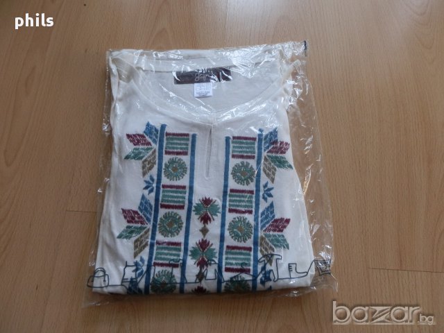 нова блуза Елос ХЛ/ХХЛ в сиво и бяло, снимка 3 - Блузи с дълъг ръкав и пуловери - 13329285
