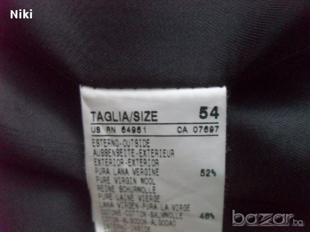 Черно мъжко сако Сисли, снимка 6 - Сака - 11657279