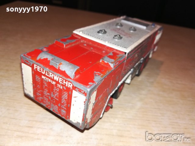 made in germany-маркова пожарна метална кола-20х6х5см, снимка 11 - Колекции - 20900877