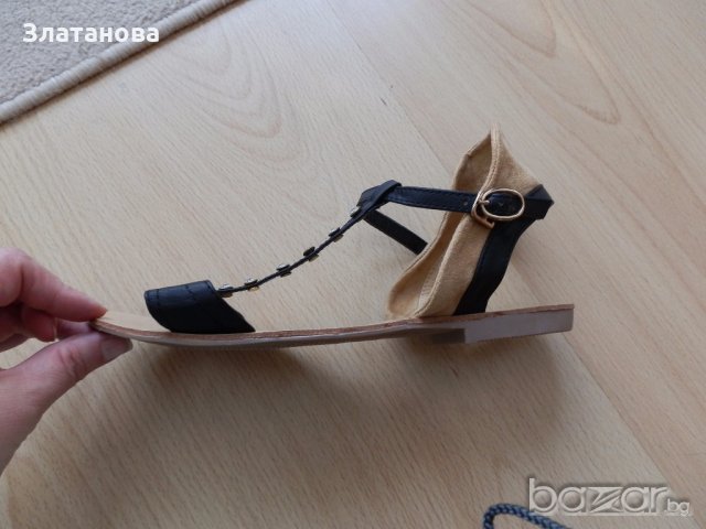 нови черни сандали 38