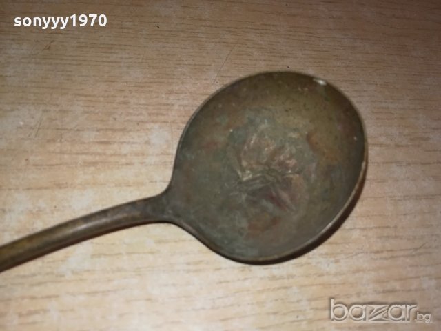 антика-реликва-стара лъжица-20х6см, снимка 7 - Колекции - 21109619