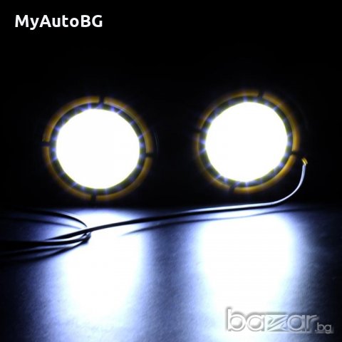 Дневни светлини LED DRL кръгли 30W супер силни мигач водоустойчиви, снимка 5 - Аксесоари и консумативи - 20427714