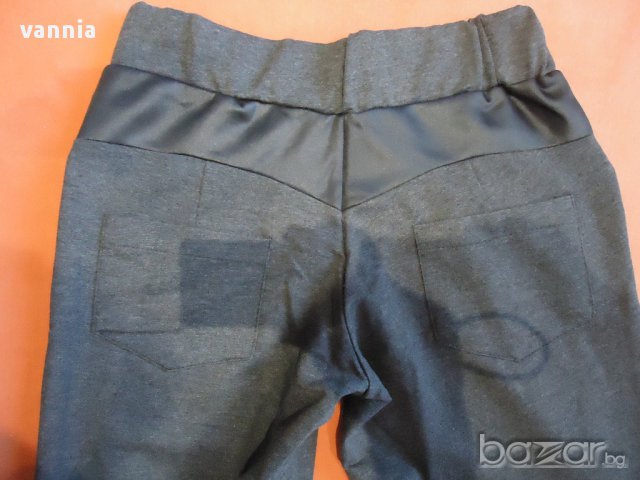 НОВ панталон с кожен акцент -С/М размер, снимка 2 - Панталони - 16834986