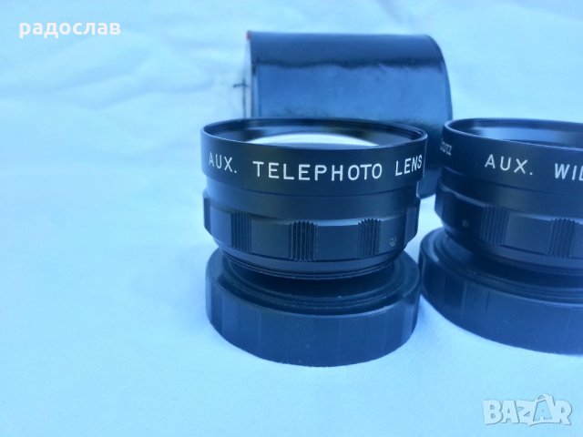 Kowa Aux широкоъгален обектив и Aux телеобектив  с кожен калъф. A2, снимка 2 - Обективи и филтри - 22779138