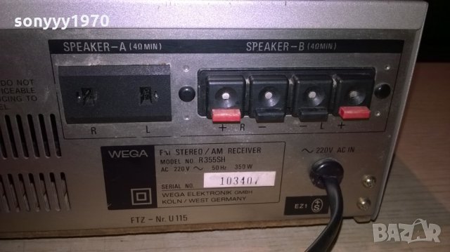 &wega r355sh-receiver 350w-w.germany-внос швеицария, снимка 17 - Ресийвъри, усилватели, смесителни пултове - 22390824