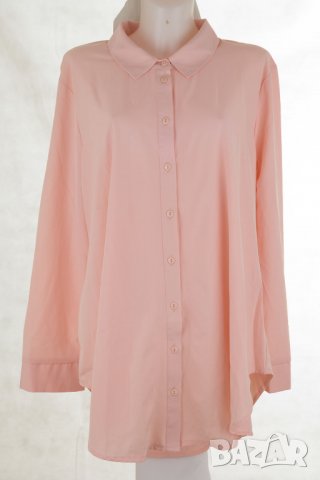 Дълга дамска риза цвят сьомга марка Kabelle 5XL, снимка 2 - Ризи - 25700206