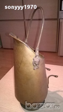 Ретро кана-с лъвски глави-33х15см-внос швеицария, снимка 2 - Антикварни и старинни предмети - 17565144