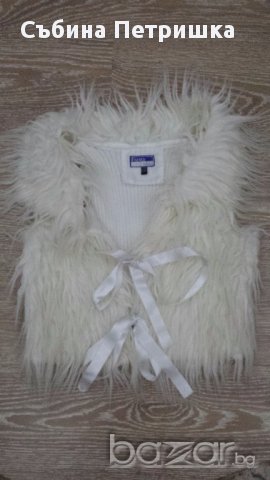 Късо пухкаво елече, снимка 3 - Жилетки - 13644285