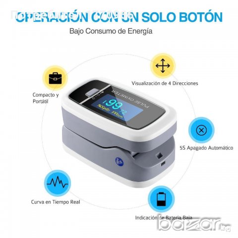 Пулсов оксиметър, Pulse Oximeter за пръстов кислород, снимка 10 - Лаборатория - 20474276