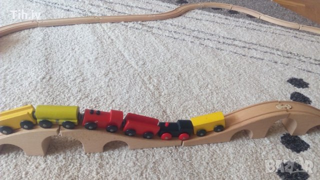 Детско дървено влакче , снимка 2 - Коли, камиони, мотори, писти - 21941006