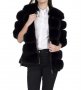 Дамско палто от лисица черно, снимка 2