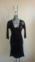 Дамска рокля Кики Рики с гол гръб черна памук, снимка 1