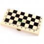 Комплект шах и табла в красива дървена кутия с размери - 25х25 см