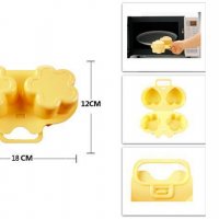 Ново! Форма за бързи омлети в микровълнова печка – сърца и цветенца, снимка 6 - Форми - 20630635