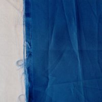 Ефектен принт син плат 80 х 420 см , снимка 2 - Платове и дамаски - 24618352