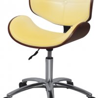 Козметичен/фризьорски стол - табуретка с облегалка Hera -черна,бяла,бежова,сребриста, снимка 2 - Фризьорски столове - 24223846