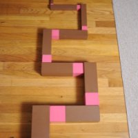 Кафява стълба + розова кула Монтесори малък размер 0.7-7см. ПРОМО, снимка 4 - Образователни игри - 25000102