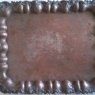 антикварна бронзова табла,поднос, снимка 1 - Антикварни и старинни предмети - 17532252