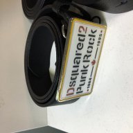 Колани DSQUARED2 Leather D2 Plaque Belt, снимка 1 - Колани - 17949166