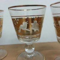 Ретро чаши  с позлата и гравирани , снимка 7 - Антикварни и старинни предмети - 22193385