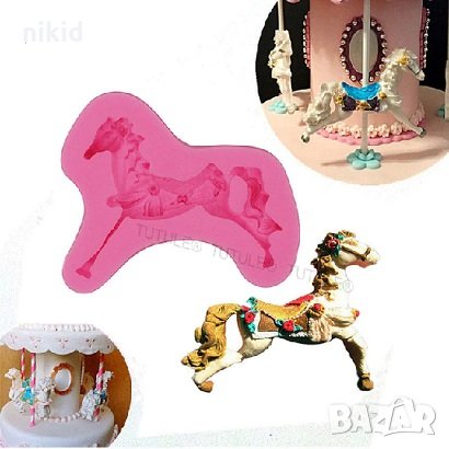 Троянски кон силиконов молд форма фондан украса декор торта сладки, снимка 1