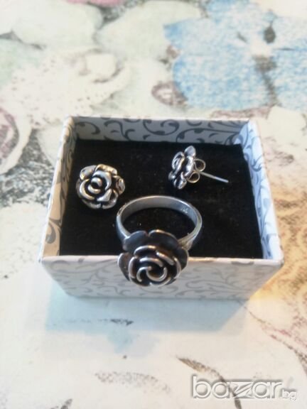 Сребърен лот Рози, снимка 1