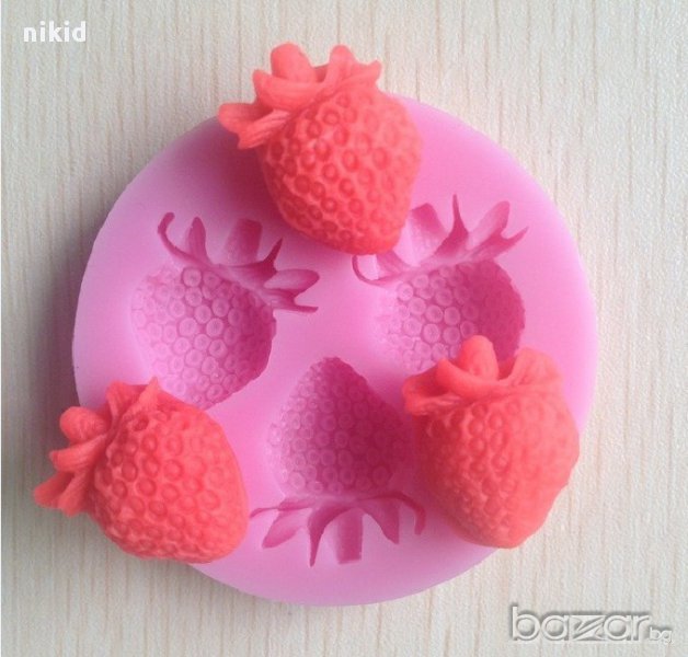 силиконов молд форма  ягода ягоди , ягодки за украса торта фондан, снимка 1