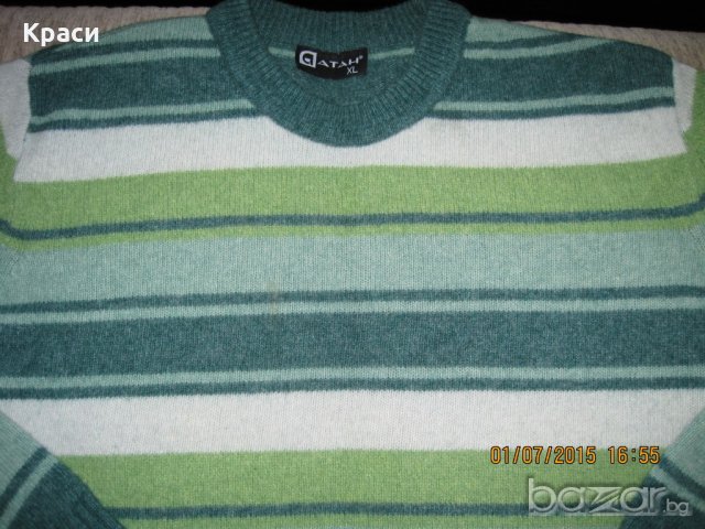 Красив зелен пуловер М р-р, снимка 2 - Пуловери - 20265465
