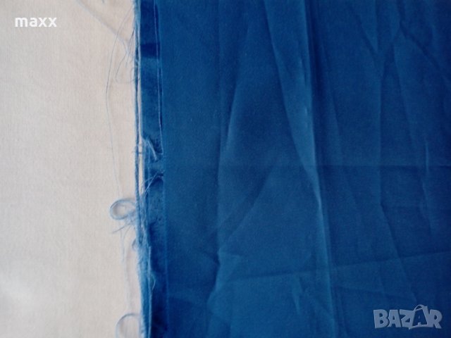 Ефектен принт син плат 80 х 420 см , снимка 2 - Платове и дамаски - 24618352