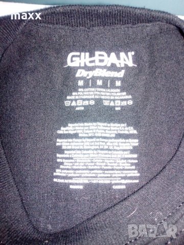    Черна тениска Gildan, снимка 2 - Тениски - 22057808