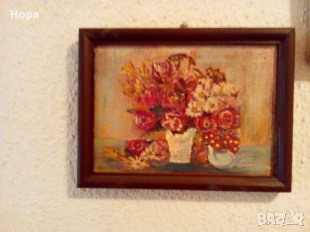 Миниатюра : ,,Ваза с цветя", снимка 2 - Картини - 25685941